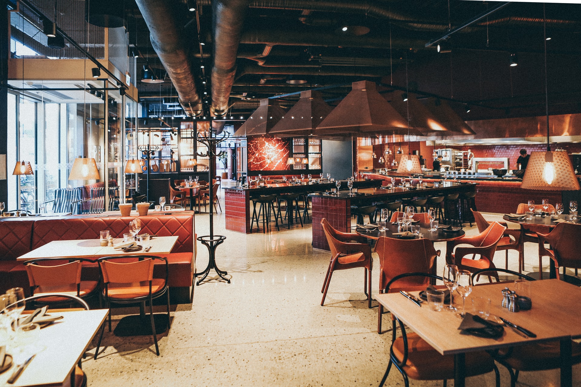 Photo of restaurant interior and steak